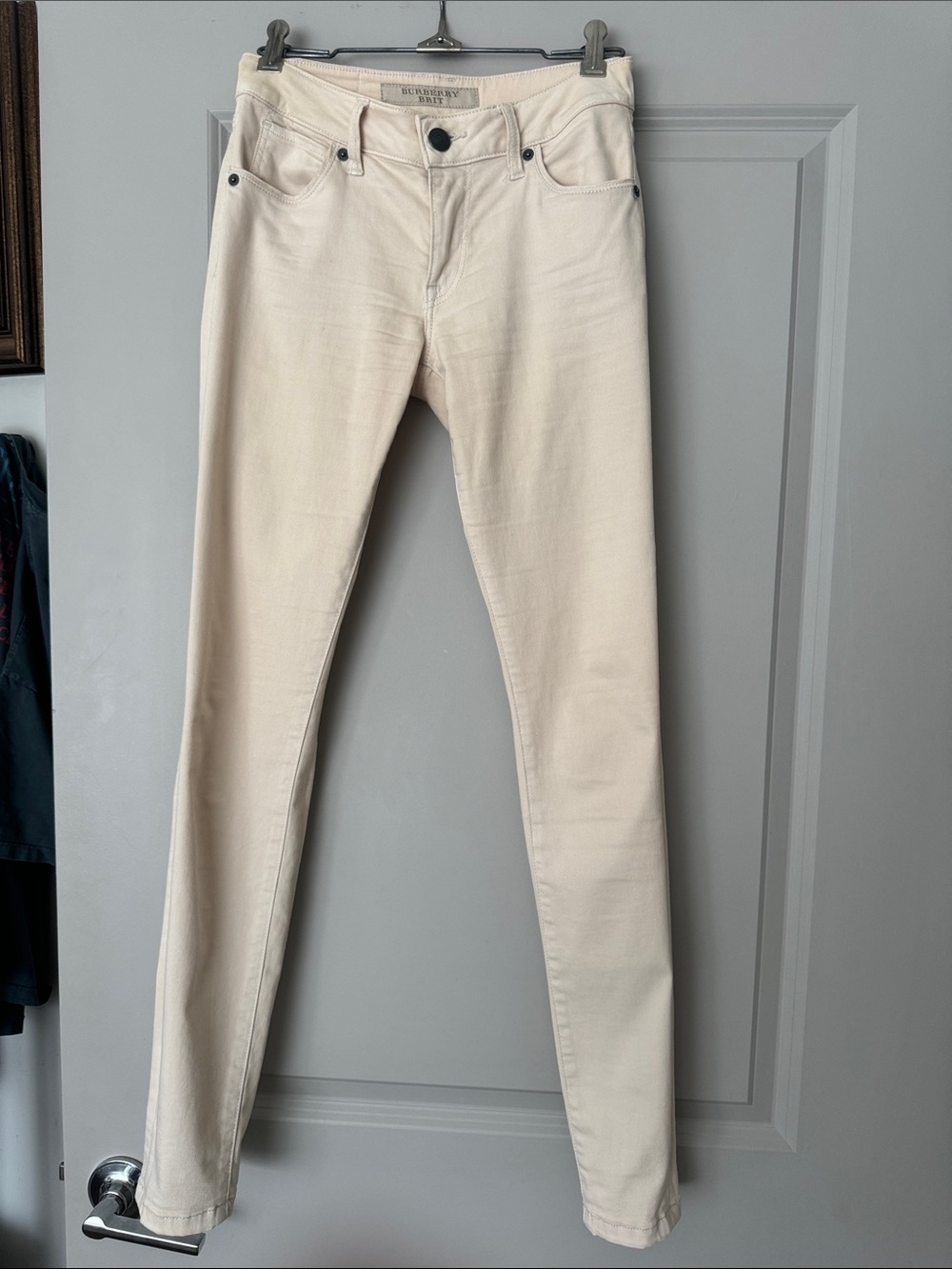 Burberry Cream Skinny Jeans for Women